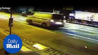 CCTV footage of van involved in Collingwood hit and run - Daily Mail