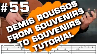Demis Roussos From Souvenirs to Souvenirs acoustic guitar cover, fingerstyle tutorial tabs