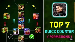 Best Formations in Quick Counter || xabi Alonso || Efootball 2024  😲