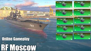 Modern Warships - RF Moscow With Full 10X🔥 Type 730C Air Defense. Online Battle