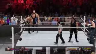 WWE 2K15 | Roman Reigns Dean Ambrose Vs Seth Rollins And The Big Show PS4