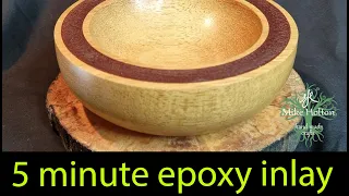 Woodturning for beginners -  5 minute easy inlay ASMR