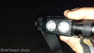 Unboxing and beam shots review of Sofirn H02B headlamp, Dual leds, SST40 6500k, TIR lens