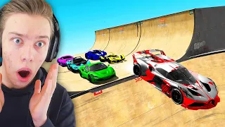 Rare Supercars vs MEGA RAMP In Gta 5!