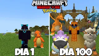 SOBREVIVI 100 DIAS en MINECRAFT PIXELMON HARDCORE