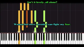 Billie Eilish - Lovely (karaoke with piano Synthesia)