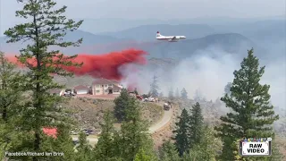 RAW: Air bombers attack Osoyoos wildfire