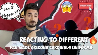Reacting to Fan Made Arizona Cardinals New Uniform Possibilities 🔥🔥