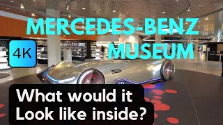[4k]Прогулка по музею Mercedes Benz,пойдем в музей.история автомобиля,Модель автомобиля.новая машина