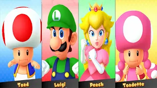 MARIO PARTY 10 | Toad VS Toadette VS Peach VS Luigi Airship Central (NINTENDO Games)