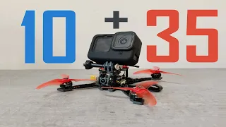 Fulll Size Gopro Hero 10 on Happymodel Crux35