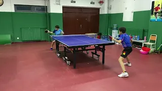 Kids in Beijing play competitive table tennis