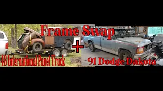 Frame swapped 48 International panel truck.