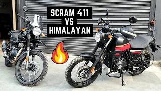 New Royal Enfield Scram 411 Vs Royal Enfield Himalayan Comparision Review | Price, Features, Looks