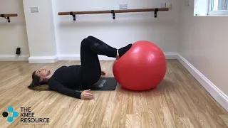 Bridging on Gym Ball with Knee Flexion and Extension