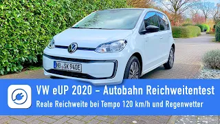 VW eUP 2020 - Electric car range endurance test at 120 km/h on the motorway