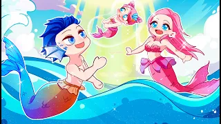 Mermaid Family Anna x Alex x Baby | Gacha Life x Gacha Club