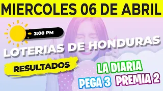 Sorteo 3PM Loto Honduras, La Diaria, Pega 3, Premia 2, Miércoles 6 de Abril del 2022 | Ganador 😱🤑💰💵