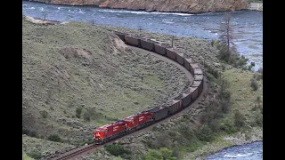 Canadian Pacific & Canadian National trains - Ashcroft - June 2013