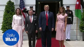 President Trump and Melania welcome King and Queen of Jordan
