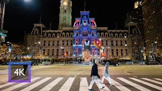 Walking Center City on Sunday Night | Philadelphia, PA | 4K ASMR