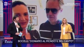 A casa dei personaggi della TV - Andrea e Veronica Bocelli - La vita in diretta 31/03/2020