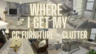 ✨NEW✨WHERE I GET MY CC FURNITURE & CLUTTER +LINKS💖✨||THE SIMS 4