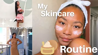 Vlog | Skincare, Mahina Try-On Haul, Pool Day