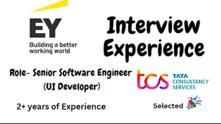 EY Technical Interview experience |EY GDS| 2+ years of Experience | UI Developer | Big4 | Selected🎉