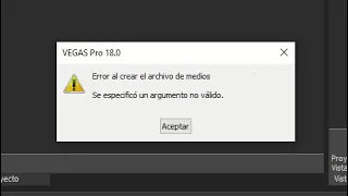 ¡Mi solución! a (Error al crear el archivo de medios) se especifico un argumento no valido - Sony Vg