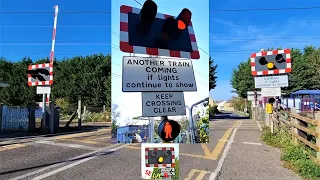 New, faulty alarm at Waterbeach Level Crossing, Cambridgeshire