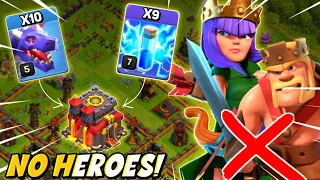 TH10 Zap Dragon Attack Strategy Without Heroes | TH10 War Attack Strategy Clash of Clans - COC