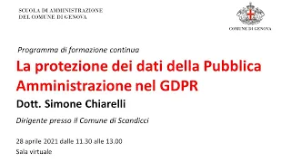 La protezione dei dati della Pa nel Gdpr