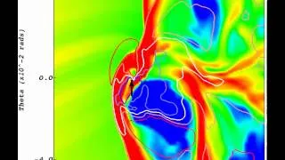 Vela X-1 density and radial velocity contours contours