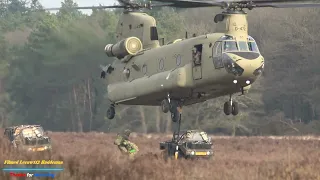 OMEGA Chinook tilt een voertuig | CH-47 Chinook Sling Load Training in  Ede, Netherlands (4K)