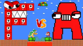 Super Mario: Alphabet Lore (A - Z...) mix Numberblocks vs Alphabet Lore A maze | Game Animation