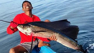 Blue Marlin fishing technique, buang Umpan hidup 1 ekor langsung disambar dasyat ikan monster 😱
