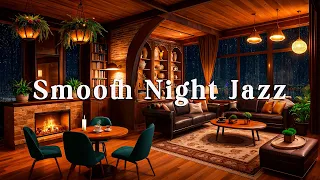 Rain & Fireplace Jazz - Vintage Coffee Shop for Deep Sleep, Enhanced Productivity & Relaxation 🌧️🔥🎵