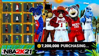 Winning a Game using EVERY MASCOT in NBA2K21! Spending 7.2 MILLION VC & UNLOCKING EVERY MASCOT 2K21!