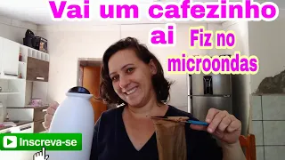 Acabou o gás fiz café no microondas 😃