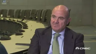 Brexit and trade war still weighing on the economy, ECB's de Guindos says | Street Signs Europe