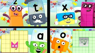 Learn to count & read | 4 hours of Alphablocks & Numberblocks Crossover - All Levels