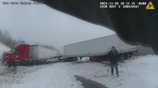 DASH CAM | Car crash on 271-North involving 13 vehicles, including three commercial vehicles