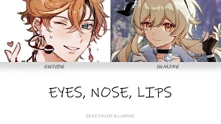 DCKZ Childe and Lumine - Eyes, Nose, Lips [Color Coded Lyrics/Han/Rom/Eng] Genshin Impact IDOL AU