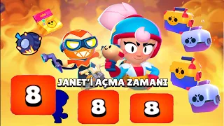 YENİ SEZON EFSANEVİ AVI! JANET ÇIKTI! 8 YAZDI! BRAWL STARS KUTU AÇILIMI!