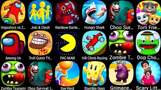 Banana Survival Master,Plants Vs Zombies 2,Stumble Guys,Stick War,Choo Survival,PAC MAN,Dye Hard