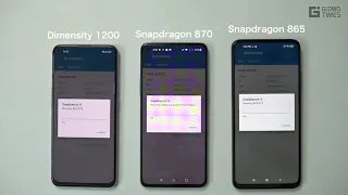 Dimensity 1200 vs Snapdragon 870 vs Snapdragon 865 Benchmark Comparison_HD