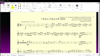 I WILL FOLLOW HIM   Bb Clarinet    Sibelius 7.5