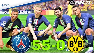 FIFA 23 - Ronaldo, Mbappe ,Messi, Haaland ,Vini JR  Play Toghter - PSG vs Dortmund - PS5™ [4K60]