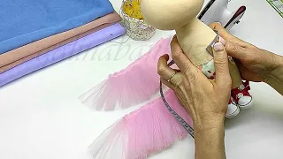 Как сшить юбку пачку из фатина для куклы